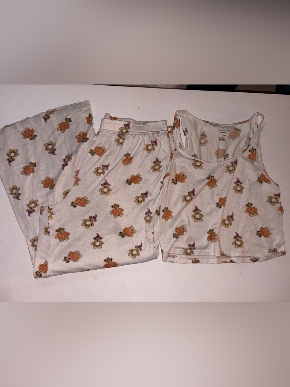 American Eagle size XL Halloween teddy bear lounge pj set
